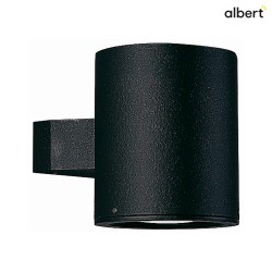 Auenwand-Strahler Typ Nr. 2133, IP23, Abstrahlung nach unten, E27 PAR30 max. 100W, Alu-Guss, Schwarz matt