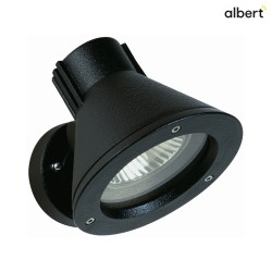 Outdoor Wall Spot Type No. 2155, IP54, E27 PAR30 max. 75W, rotatable, pivotable, cast alu / safety glass, black matt