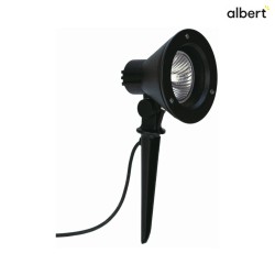 Ground spike Spot Type No. 2156, IP54, E27 PAR30 max. 75W, rotatable, pivotable, cast alu / safety glass, black matt