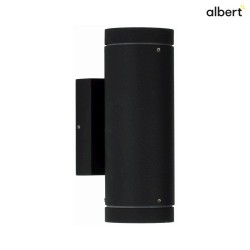 Outdoor Wall Spot Type No. 2198 - 2-sided, IP44, 2x GU10 PAR16 max. 50W, fixed, cast alu / borosilicate glass, black