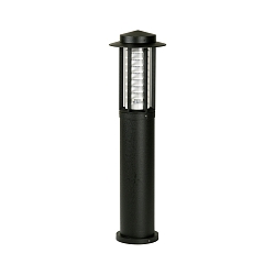 Outdoor LED Pollerleuchte Typ Nr. 2203, IP54, Hhe 100cm, 230V, 25W 3000K 2100lm, Alu-Guss schwarz / Plexiglas klar