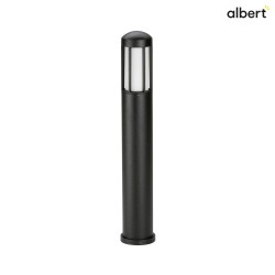 Bollard light Type No. 2221, IP44, height 90cm, E27 QA55 max. 57W, cast alu / opal glass, black matt