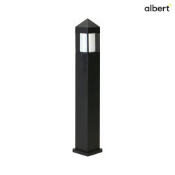 Bollard light Type No. 2241, IP44, height 90cm, E27 QA55 max. 57W, cast alu / opal glass cylinder, black matt