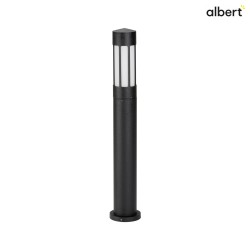 Pollerleuchte Typ Nr. 2249, E27, IP44, Hhe 90cm, E27 QA55 max. 57W, Alu-Guss / Opalglas, Schwarz