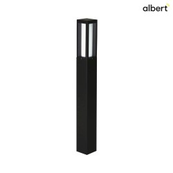 Bollard light Type No. 2266, IP44, height 90cm, E27 max. 20W (LED), cast alu / opal glass, black matt
