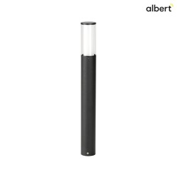 Bollard light Type No. 2269, IP44, height 90cm, E27 max. 20W (LED), stainless steel / acrylic glass / inside opal, black matt