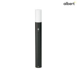 LED Bollard light Type No. 2277 with motion sensor, IP44, height 90cm, 10W 3000K 900lm, cast alu / opal, dimmable, black