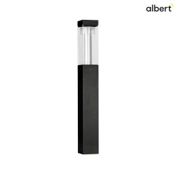 Paletto luminoso TYPE NO 662288 asimmetrico IP54, Nero, trasparente