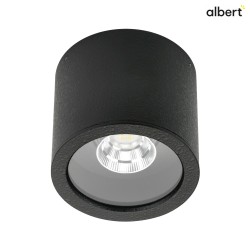 LED Auendecken-Strahler Typ Nr. 2319, IP44,  11cm, 8W 3000K 800lm 30, schwenkbar 30, Schwarz matt