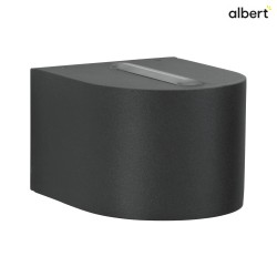 LED Auenwand-Strahler Typ Nr. 2339, Up/Down, eng/breit, Rund, IP44, 230V, 6W 3000K 660lm, Linse klar + Glas, Schwarz