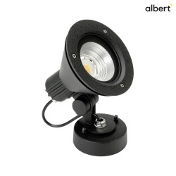LED Auenwand-Strahler Typ Nr. 2355, IP54, 16W 3000K 2240lm 30, verstellbar, dimmbar, mit Steckerkabel, Schwarz matt