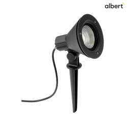 LED Spiestrahler Typ Nr. 2356, IP54, 16W 3000K 2240lm 30, dreh- und schwenkbar, dimmbar, Alu-Guss / Glas, Schwarz matt