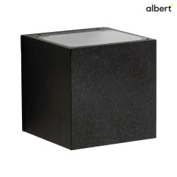 LED Outdoor Wall Spot Type No. 2372 - 2-sided, wide/wide, square, IP44, 230V AC/DC, 2x 3W 3000K 330lm, glass, black