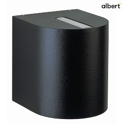 LED Auenwand-Strahler Typ Nr. 2400, Up/Down, eng/eng, Rund, IP44, 230V, 2x 6.7W 3000K 600lm, Linse klar, Schwarz