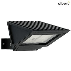 Outdoor LED Flchenstrahler Typ Nr. 2411, IP54, 32W 3000K 3200lm, schwenkbar, dimmbar, Alu-Guss / Borosilikatglas, Schwarz matt