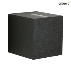 LED Auenwand-Strahler Typ Nr. 2415, Up/Down, eng/eng, Eckig, IP44, 230V, 13.4W 3000K 1200lm, Linse klar, Schwarz