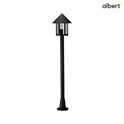 Path light Country style Conical roof modern Type No. 4126, 125cm, IP44, E27 QA55 max. 57W, cast alu / clear, black matt