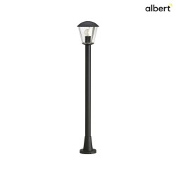 Path light Typ Nr. 4154, IP54, height 117.5cm, E27 QA55 max. 57W, aluminum / plastic clear, black matt