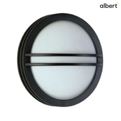 Outdoor Wand- und Deckenleuchte Typ Nr. 6105, IP44,  28cm, E27 QA55 max. 57W, Schwarz matt / Opalglas