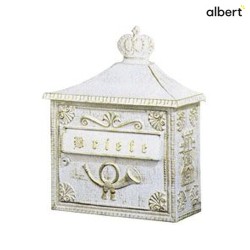 Wall letterbox Type No. 0700, without newspaper holder, white-gold