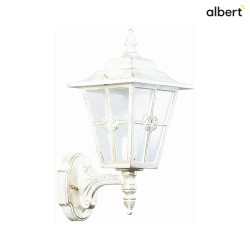 Outdoor Wall luminaire Country style Cross brace Type No. 1804, standing with wall bracket, IP23, E27, cast alu, white-gold