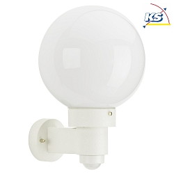 Luminaire mural dextrieur TYPE NO 0257 rond, avec dtecteur de mouvement E27 44, blanche gradable