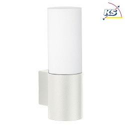 LED Outdoor Wall luminaire Type No. 0277, IP44, 10W 3000K 900lm, cast alu / opal glass, dimmable, white