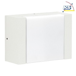 LED Outdoor Wall luminaire Type No. 0331, flat light distributor, IP54, 5W 3000K 480lm, cast alu, acrylic, dimmable, white