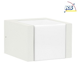 LED Outdoor Wall luminaire Type No. 0332, long light distributor, IP54, 5W 3000K 480lm, cast alu, acrylic, dimmable, white