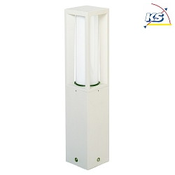 Sockelleuchte Typ Nr. 0508, IP44, Hhe 50cm, E27 max. 20W (LED), Alu-Guss / Opalglas, Wei
