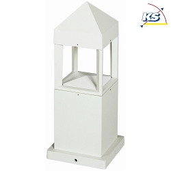 Outdoor Sockelleuchte Typ Nr. 0523, IP44, Hhe 37cm, R7s QT-DE max. 80W, Alu-Guss / Opalglas, Wei