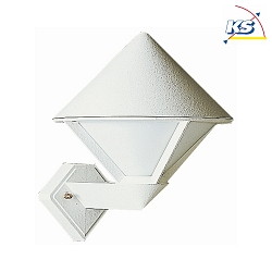 Auenwandleuchte Typ Nr. 0616, IP44, IP44, E27 QA55 max. 57W, Alu-Guss / Opalglas, Wei
