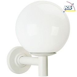 Auenwandleuchte Typ Nr. 0801 mit weier Kugel  50cm, IP44, E27 A65 max. 150W, Alu-Guss / Kunststoff