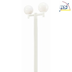 Outdoor Mastaufsatz  6cm fr 2 Kugelleuchten (35/45/50cm), Typ Nr. 1015, Wei