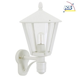 Outdoor Wall luminaire Country style modern Type No. 1814 with motion detector (Type No. 1815), E27, cast alu, white matt