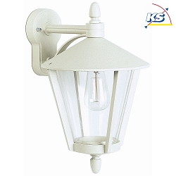 Outdoor Wall luminaire Country style modern Type No. 1816, hanging with bracket, IP44, E27 QA55 57W, cast alu, white matt