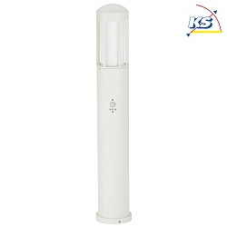 Bollard light Type No. 2221 with motion detector (Type 2209), IP44, 90cm, E27 QA55 max. 57W, cast alu / opal glass, white