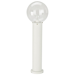 Bollard light Type No. 2012, E27 with glass ball  25cm, E27, white / clear glass