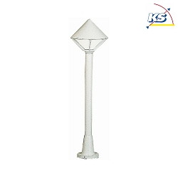 Wegeleuchte Typ Nr. 2031, IP44, E27 QA55 max. 57W, Alu-Guss / Opalglas, Wei