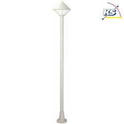 Mastleuchte 1-flammig Typ Nr. 2032, Hhe 180cm, IP44, E27 QA55 max. 57W, Alu-Guss / Opalglas, Wei