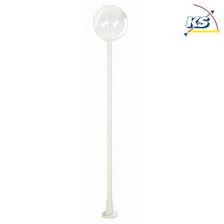 Outdoor Mast light Type No. 2054,  30cm, height 185cm, IP44, E27 A65 max. 150W, clear ball, white