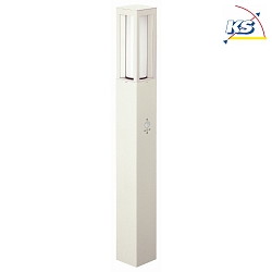 Pollerleuchte Typ Nr. 2066 mit Bewegungsmelder 90, IP44, Hhe 90cm, E27 max. 20W (LED), Alu-Guss / Opalglas, Wei