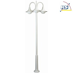 Mastleuchte 3-flammig Typ Nr. 2073, Hhe 220, 3x E27 QA55 max. 57W, Alu-Guss / Opalglas, Wei