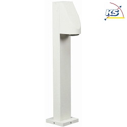 LED Pollerleuchte Typ Nr. 2078, IP43, Hhe 76.5cm, 230V, 4.5W 3000K 330lm, Alu-Guss / Blasenglas klar, Wei