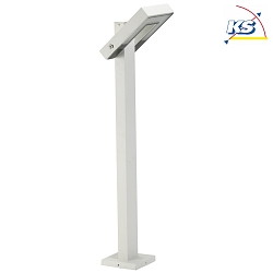 LED Bollard light Type No. 2091, IP54, height 90cm, 16W 3000K 1600lm, schwenkbar 120, cast alu / satin glass, white