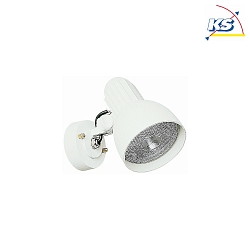 Auenwand-Strahler Typ Nr. 2122, IP54, E27 (PAR38, max. 120W), dreh- und schwenkbar, wei matt