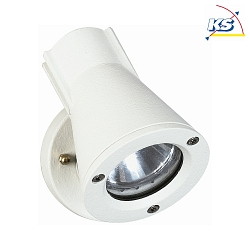Auenwand-Strahler Typ Nr. 2153, IP54, E27 PAR20 max. 50W, dreh- und schwenkbar, inkl. 250cm Steckerkabel, Wei