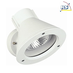 Outdoor Wall spot Type No. 2155, IP54, E27 PAR30 max. 75W, rotatable and swivleing, cast alu / safety glass, white