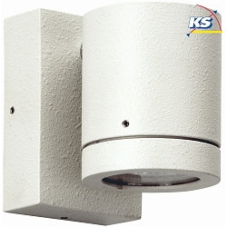 Auenwand-Strahler Typ Nr. 2193 - 1-seitig, IP54, GU10 PAR16 max. 50W, drehbar 330, Alu-Guss / Borosilikatglas, Wei matt