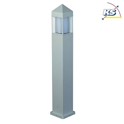 Pollerleuchte Typ Nr. 2241, IP44, Hhe 90cm, E27 QA55 max. 57W, Alu-Guss / Opalglas-Zylinder, Wei matt
